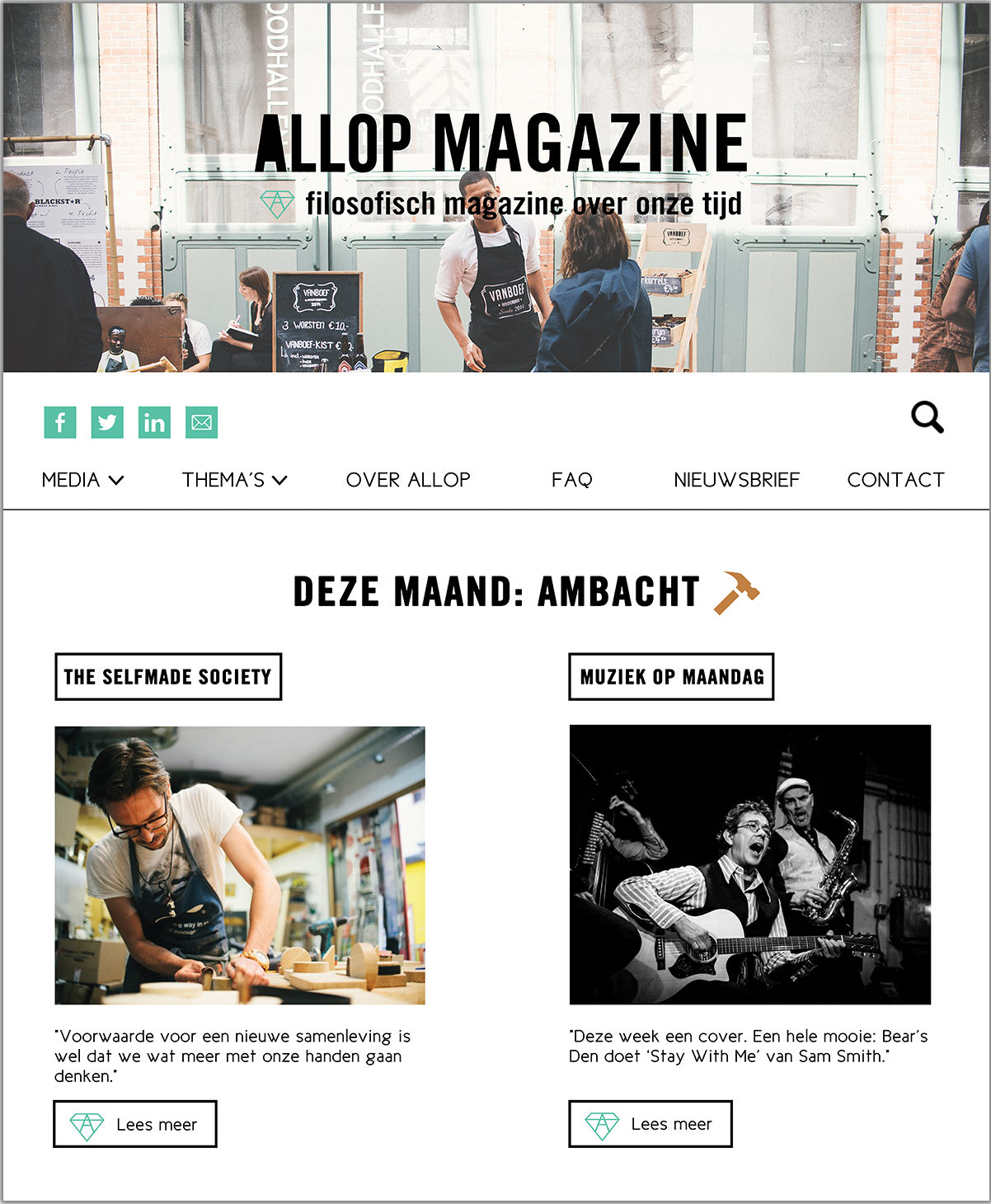 Allop Magazine Website Lay-out